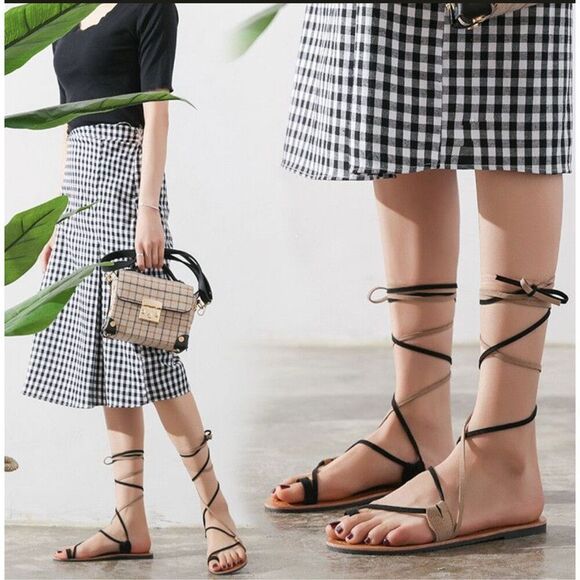 Revolve Cornetti Italian Leather Gladiator Sandal Size 38/7 New - Picture 2 of 7